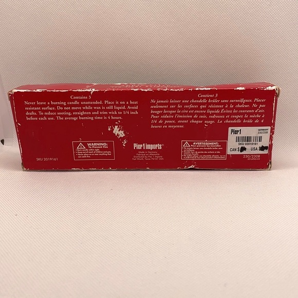 Pier 1 Glass Tea Light Holder Apple Crisp Set of 3. NWT - Picture 4 of 5